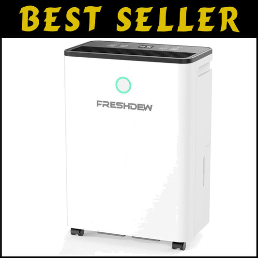 Advanced 50 Pints Dehumidifier for Residential Use, Auto Shutoff & Ergonomic