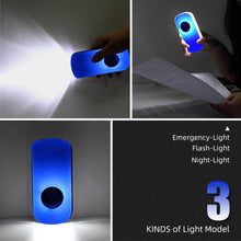 Load image into Gallery viewer, Compact LED Motion Sensor Night Light &amp; Emergency Flashlight - Blue (2-Pack)
