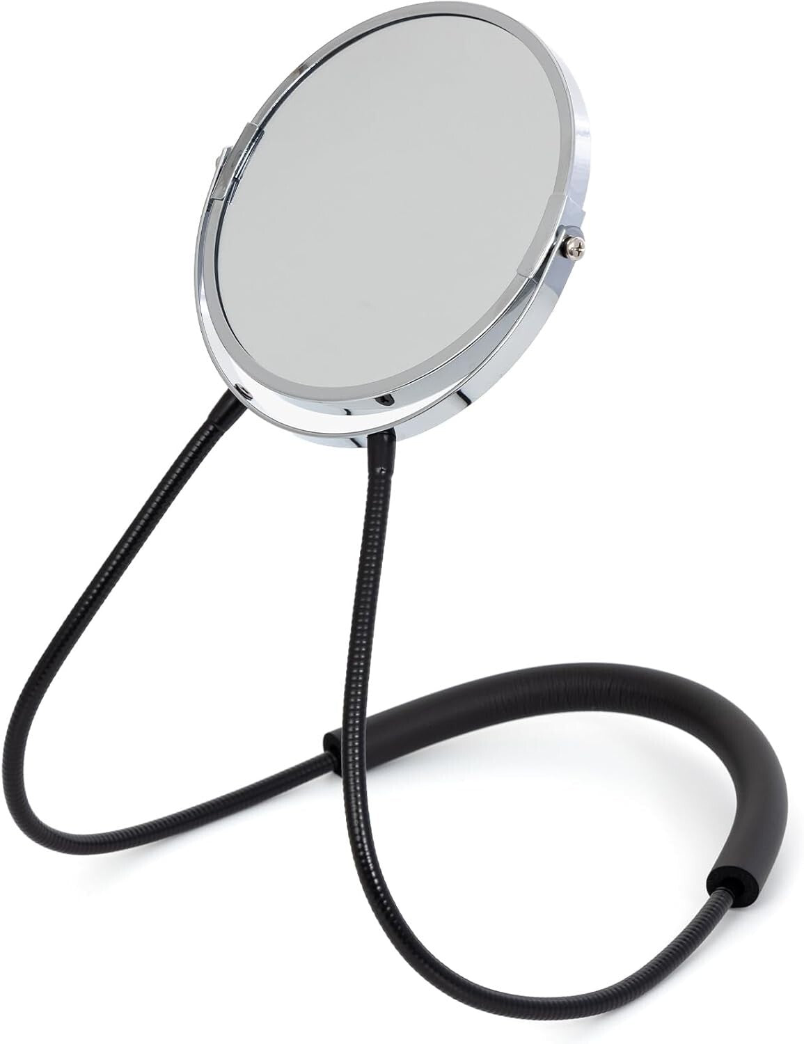 Durable Alloy Steel 6" Double Sided Makeup Mirror with Ergonomic Neck Design