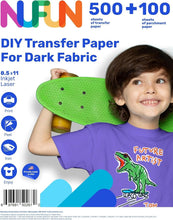 Load image into Gallery viewer, Professional Quality Iron-On Transfer Paper for DIY T-Shirt Printing - 500 Pack