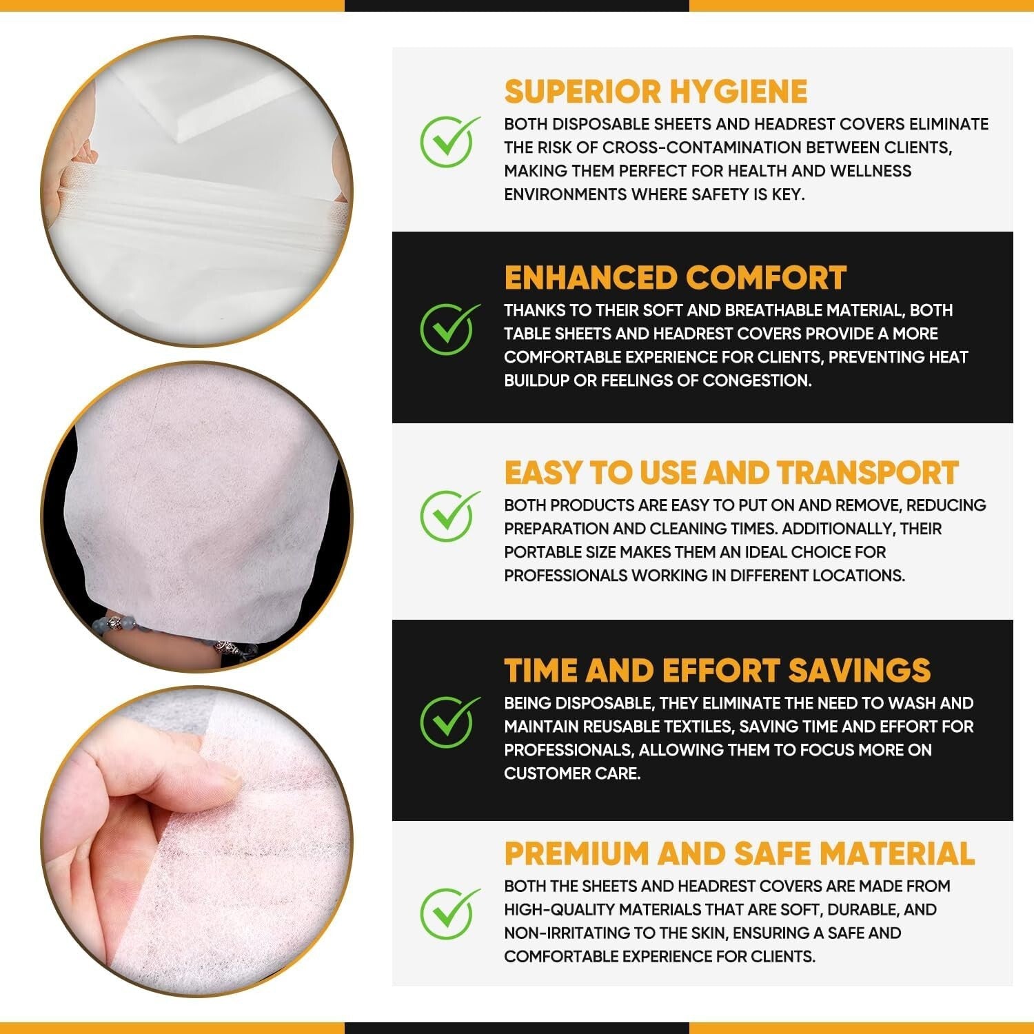 Premium 200 PCS Disposable Massage Sheets & Face Cradle Covers for Professionals