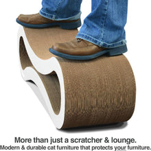 Load image into Gallery viewer, Reversible Cat Scratch Lounge with Organic Catnip - Stylish Eco-Friendly Design