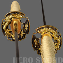 Load image into Gallery viewer, Elegant Gold Dragon Katana - 70cm Blade, Perfect for Martial Arts and Collecting
