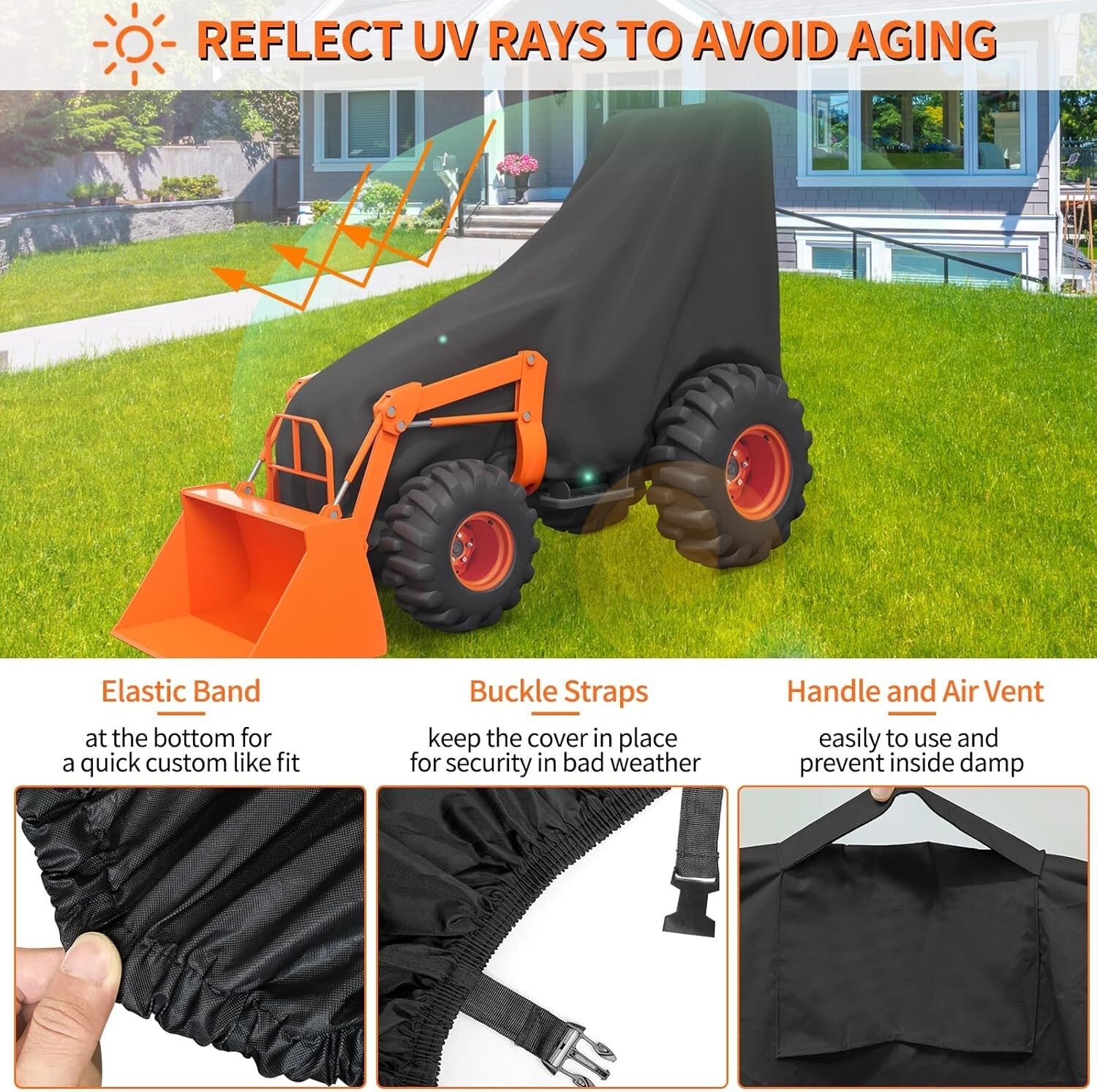 Universal Fit Waterproof Tractor Cover - Heavy Duty Protection for All Seasons