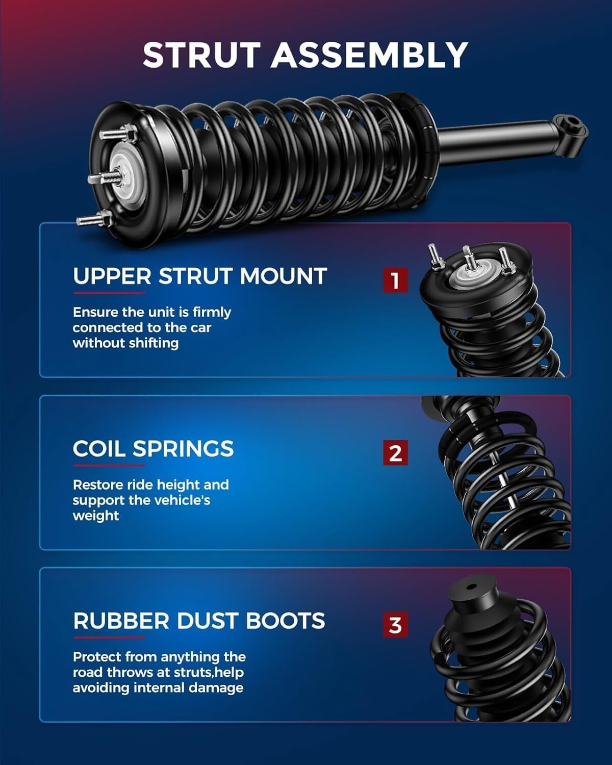 Front Strut & Coil Spring Set (272276/272275) for RAV4 2006-2012 - Easy Install