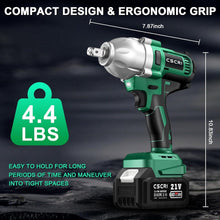Load image into Gallery viewer, Cordless Impact Wrench Kit - 1/2 inch Brushless 740 Ft-lbs Torque Lightweight