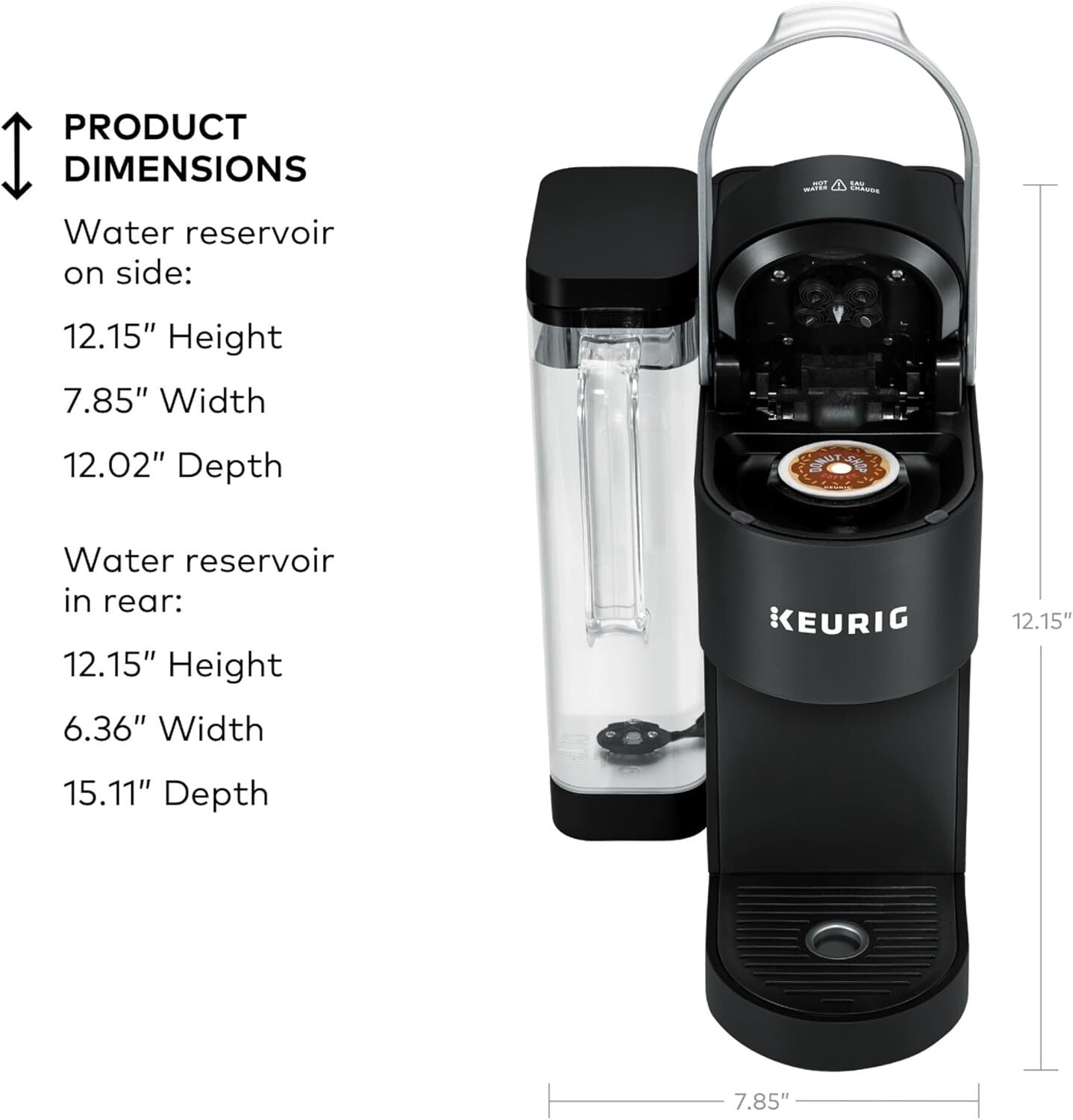 Innovative Single Serve Coffee Maker with Maintenance Alerts & Simple Controls