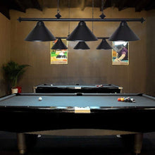 Load image into Gallery viewer, Vintage Black 3-Light Pool Table Light - Modern Industrial Chandelier Elegance
