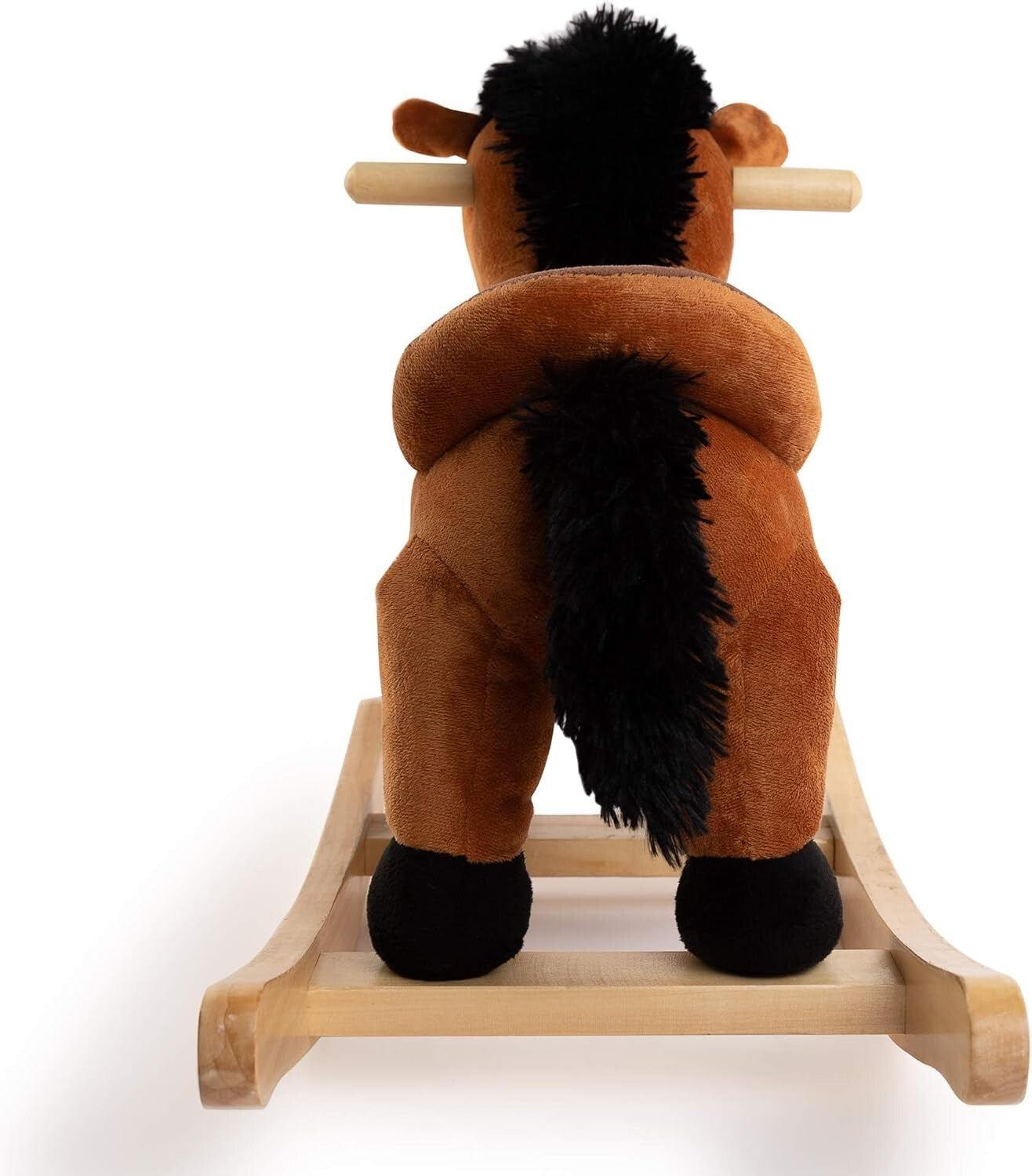 Cuddle-Ready Rocking Brown Horse with Sound - Ideal for Imaginative Play
