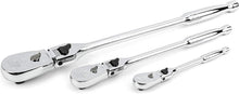 Load image into Gallery viewer, Premium 3 Piece Locking Flex Head Teardrop Ratchet Set - Professional Quality