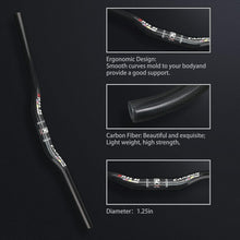 Load image into Gallery viewer, Durable &amp; Lightweight Carbon Fiber MTB Handlebar 680-760mm Riser/Flat Options