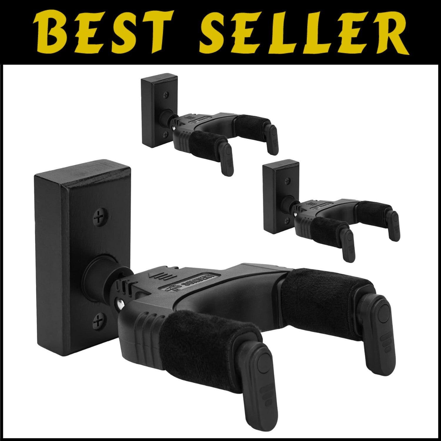 Elegant Guitar Wall Mount with Auto Lock for Acoustic & Electric Instruments