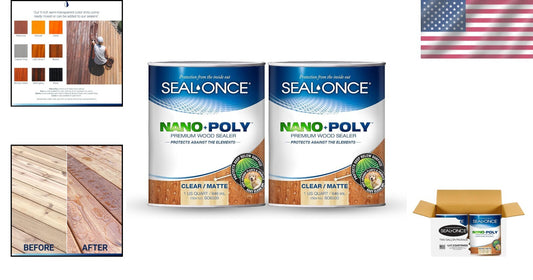 2 Gallon Water-Based Polyurethane Sealant for Durable Outdoor Wood Protection