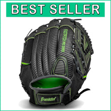 Load image into Gallery viewer, Versatile Lime Softball Glove - 12.5" Lightweight &amp; Adjustable for All Ages