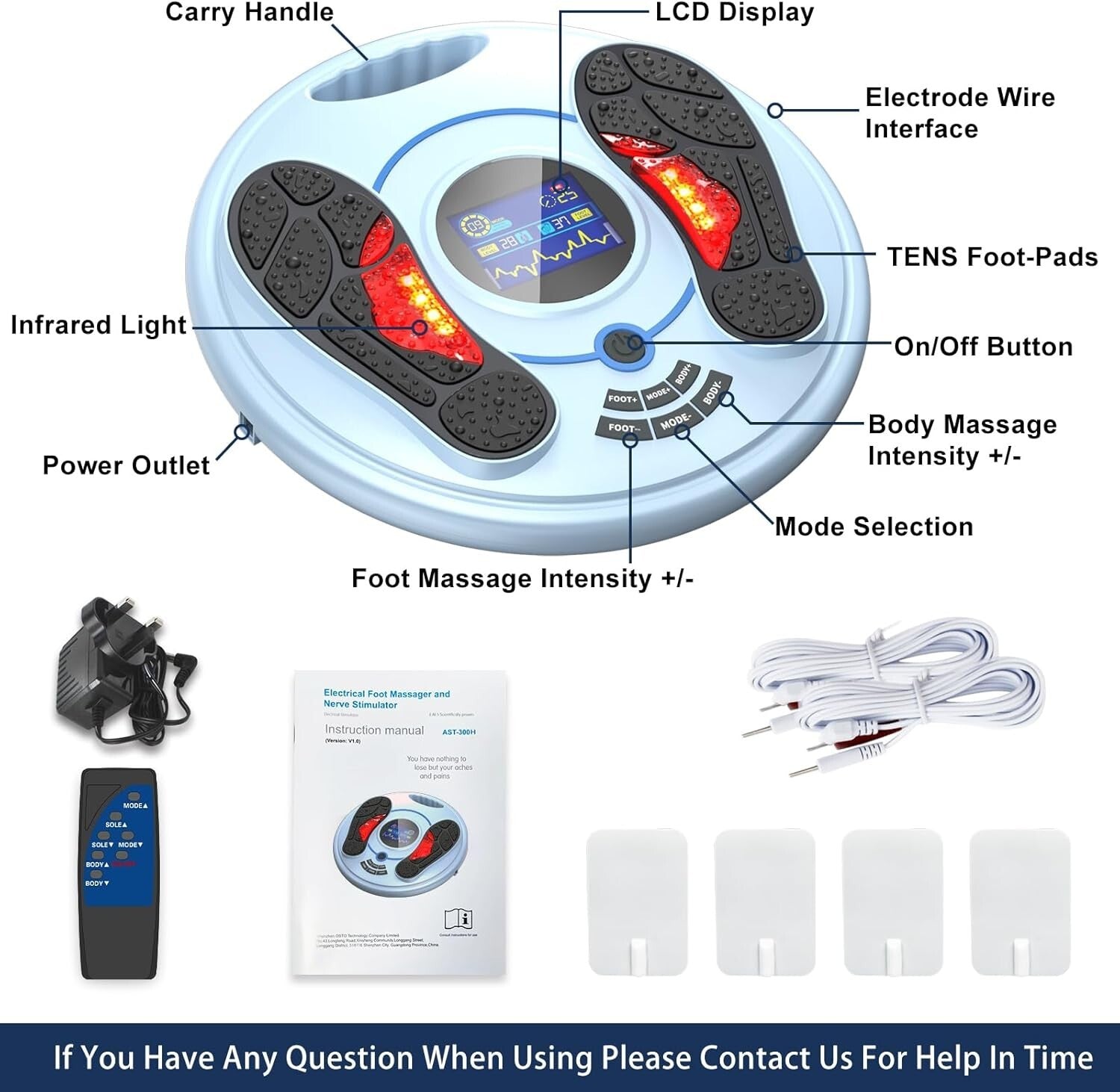 FDA Cleared Foot and Body Massager – Dual System for Pain Relief and Circulation