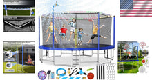 Load image into Gallery viewer, Upgraded 16FT Trampoline for Kids - Includes Sprinkler, Light &amp; Game Hoop
