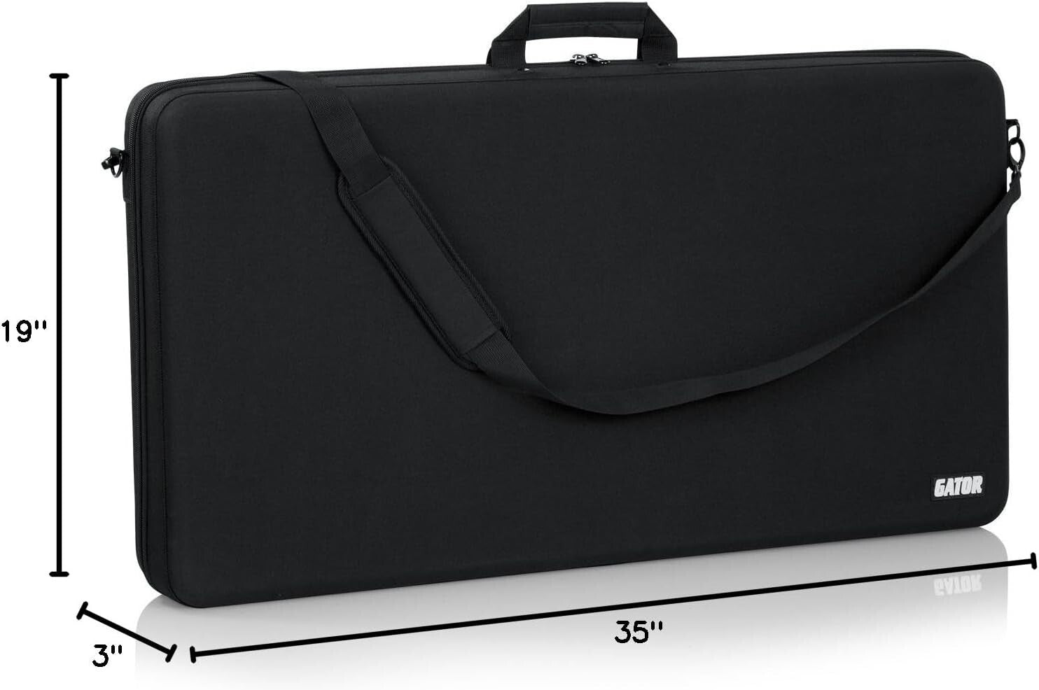Extra-Large 35'' EVA DJ Controller Case - Lightweight Protection for Gear