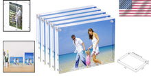 Load image into Gallery viewer, 5x7 Acrylic Photo Frame Set - Elegant Magnetic Double-Sided Display (5 Pack)