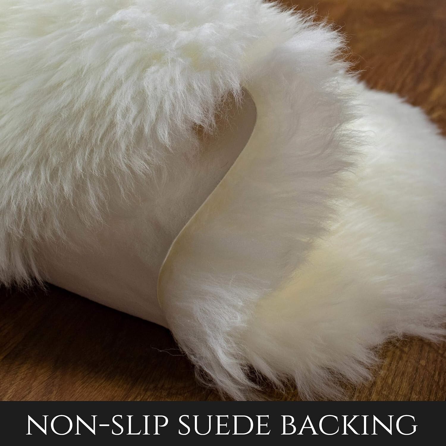 Luxury 100% Natural Lambskin Fur Rug - 2' x 3' Fluffy Creamy White Area Rug