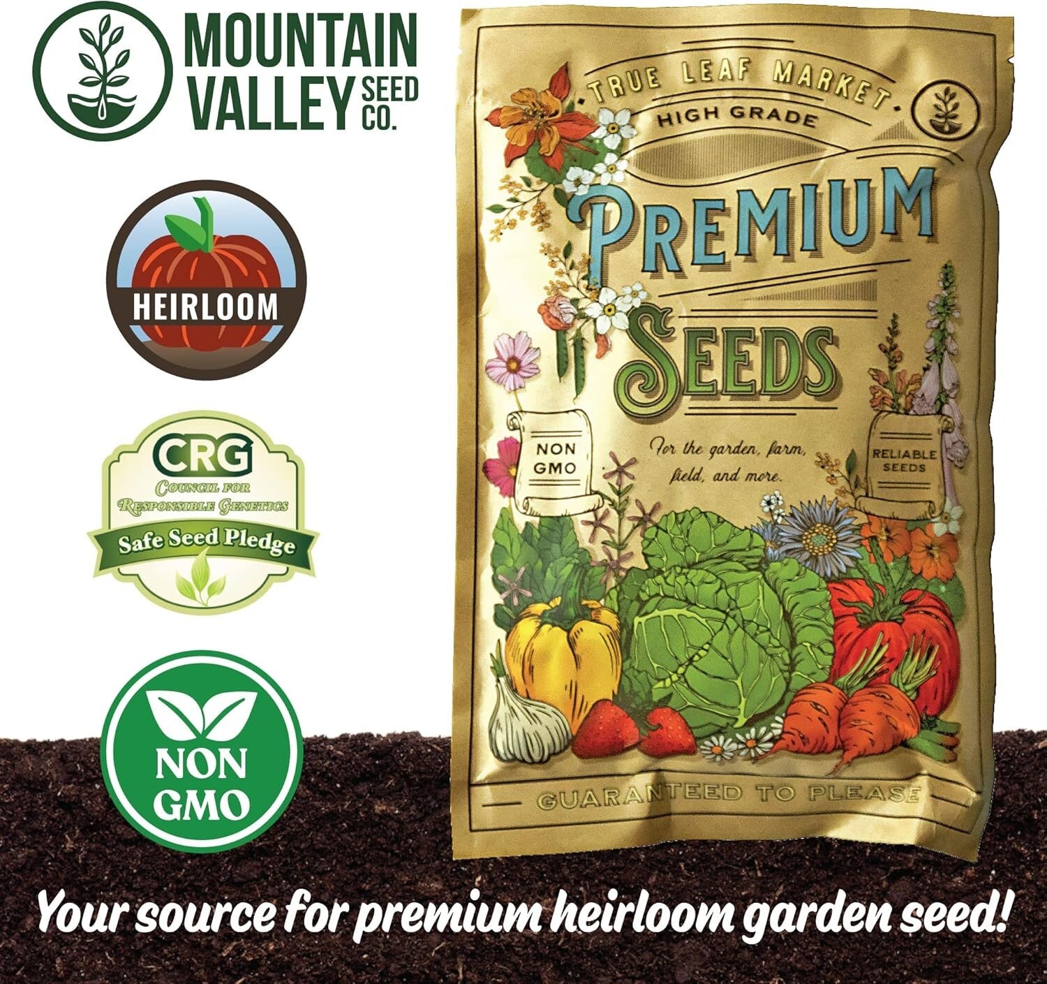 Crimson Clover Seeds - 232,000 Heirloom Seeds for Cover Crops and Pollinators