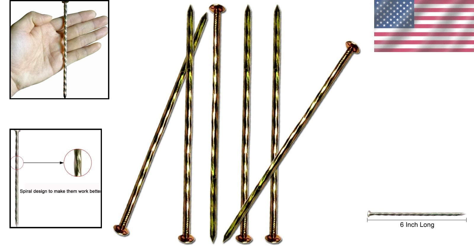 140 Pcs 6-Inch Spiral Metal Landscape Stakes for Enhanced Garden Stability