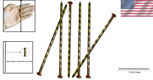 140 Pcs 6-Inch Spiral Metal Landscape Stakes for Enhanced Garden Stability