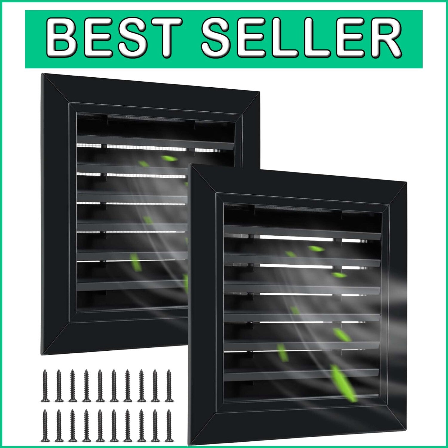 Versatile 12" x 12" Gable Vents with Aluminum Alloy Build - Ideal for Attics