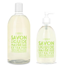 Load image into Gallery viewer, Savon de Marseille Liquid Soap Gift Set - Fresh Verbena 16.9 oz + 33.8 oz Refill