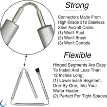 Load image into Gallery viewer, Aluminum/Zinc Anode Rod Kit with Stainless Steel Connectors for Water Heaters