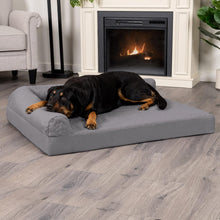 Load image into Gallery viewer, Pinsonic Quilted L-Shaped Dog Bed for Large Breeds - Jumbo Size, Cozy Comfort