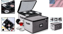 Load image into Gallery viewer, Padded Sturdy Glassware Storage Containers - Quilted Protection for 12 Cups