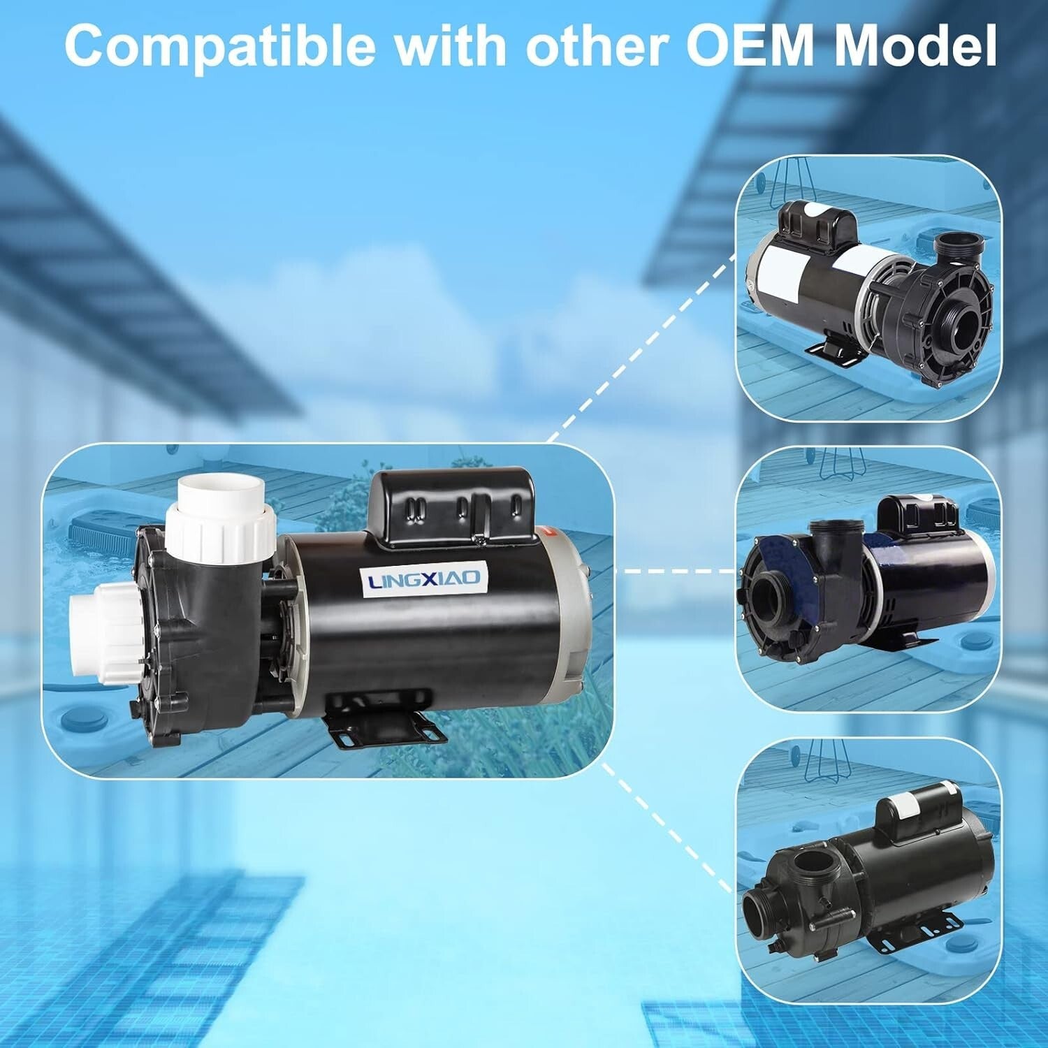 Durable 4HP SPA Hot Tub Pump – 230V, 56 Frame, Easy Installation Included