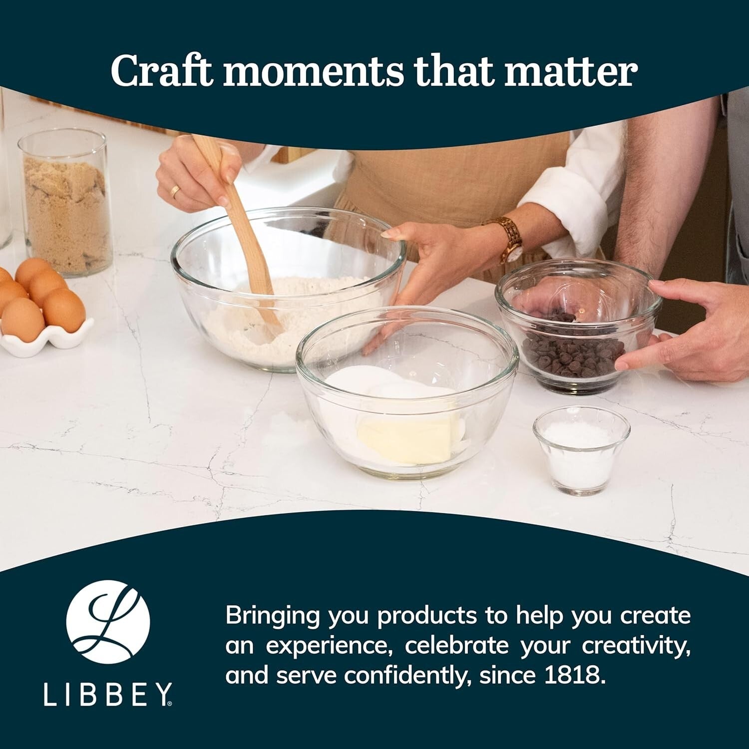 Multi-Size Glass Mixing Bowl Set with Lids - Perfect for Baking and Storage