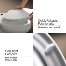 Load image into Gallery viewer, Sleek Black Toilet Seat with ReadyLatch for Effortless Cleaning &amp; Comfort