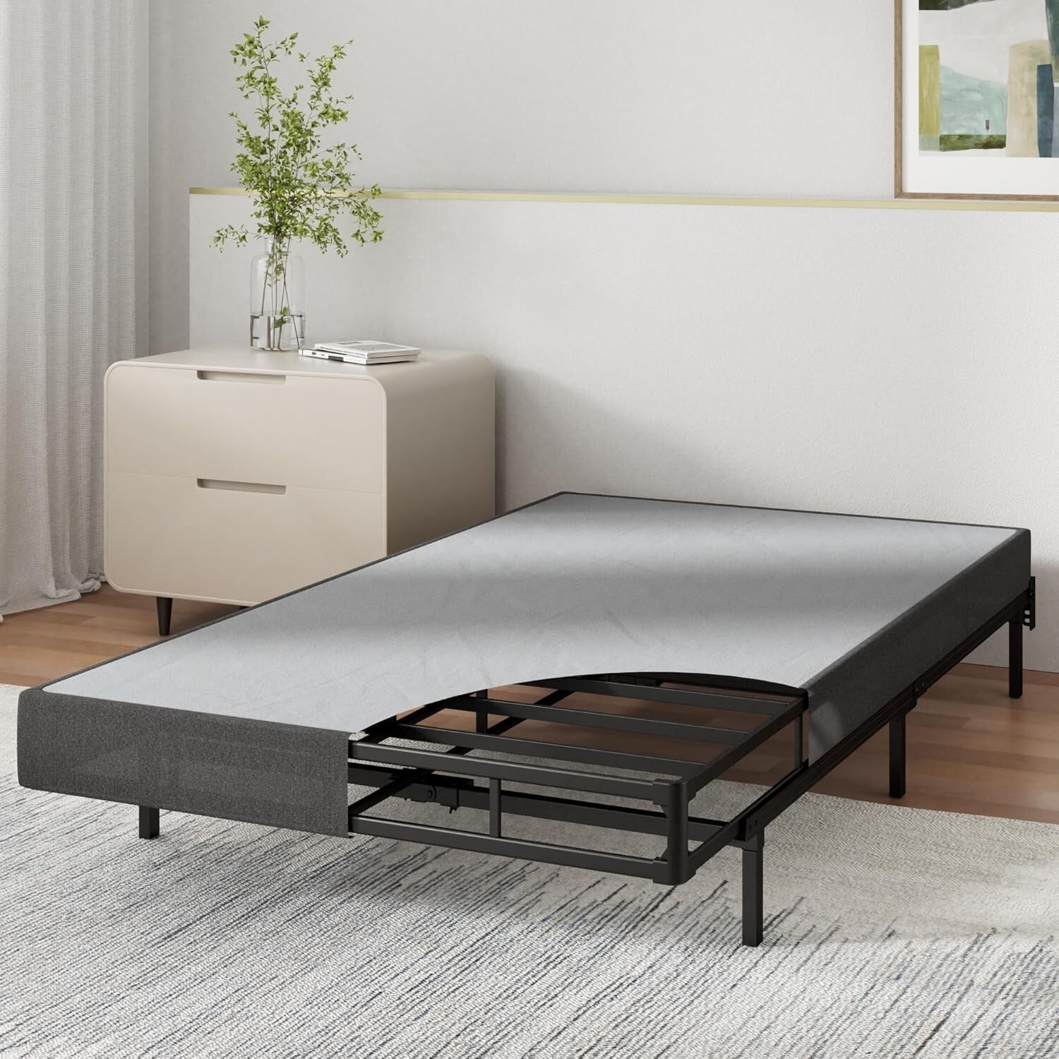 Eco-Friendly 5-Inch Steel Box Spring for Twin Mattresses - Easy Assembly
