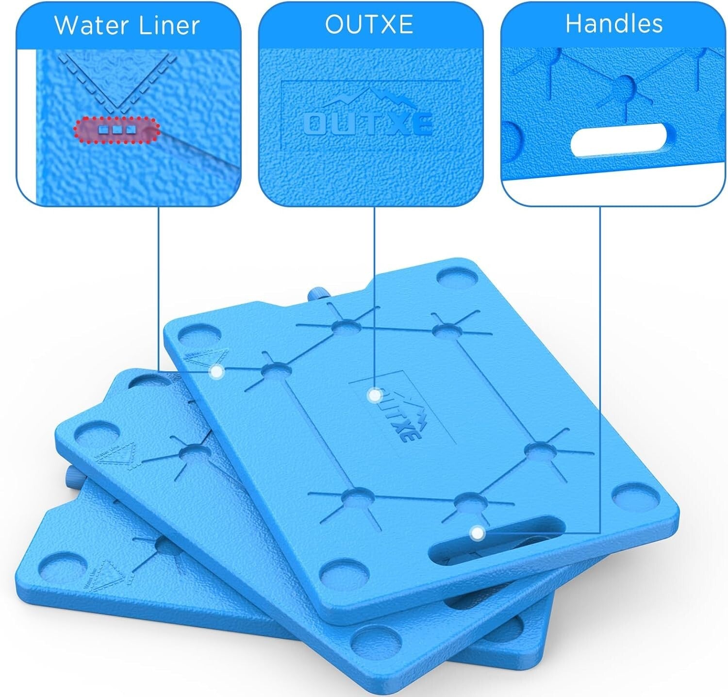 BPA-Free Ice Packs for Coolers - 18-Hour Cold Retention - 0.6 Inch Slim