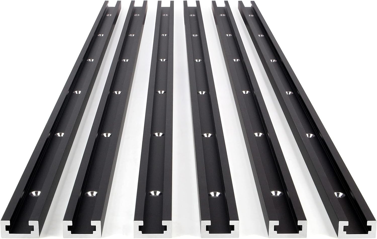 Adjustable Woodworking T-Tracks Set - 36 Inch with Predrilled Mounting Holes