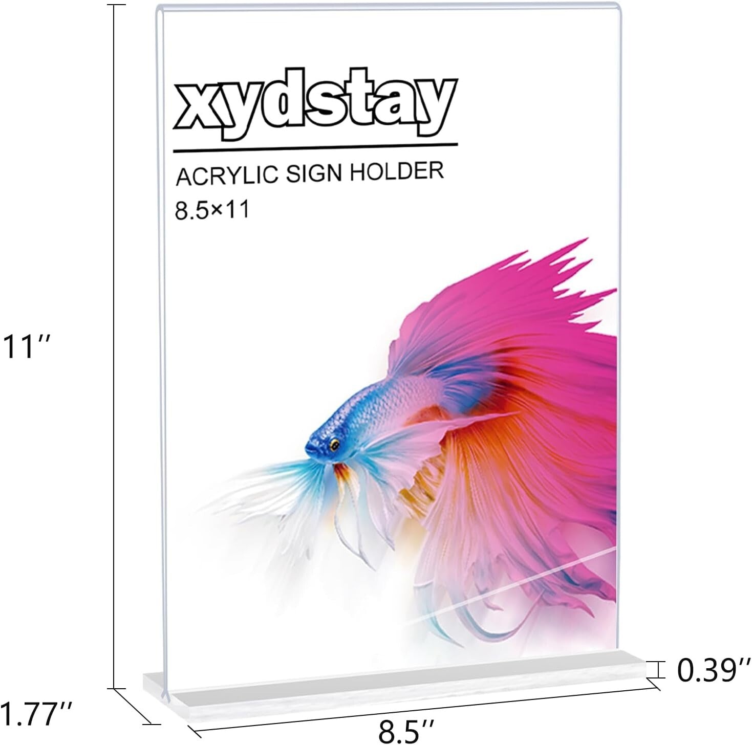 T-Shape Acrylic Stand 12-Pack for Menus & Flyers - Versatile Clear Displays