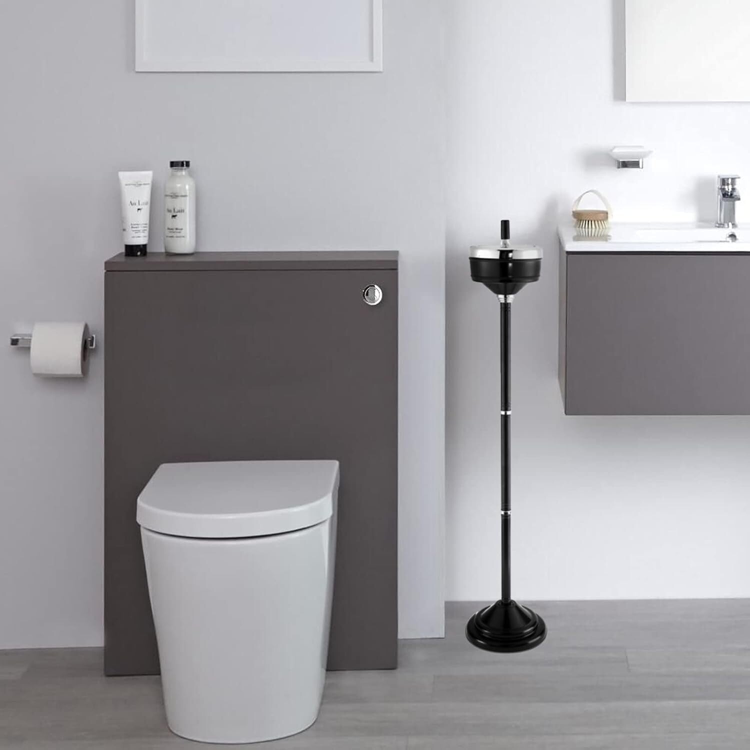 Adjustable Height Stainless Steel Self-Cleaning Ashtray for Indoor/Outdoor Use