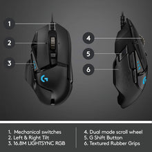 Load image into Gallery viewer, G502 HERO High Performance Gaming Mouse: 11 Programmable Buttons &amp; Custom RGB