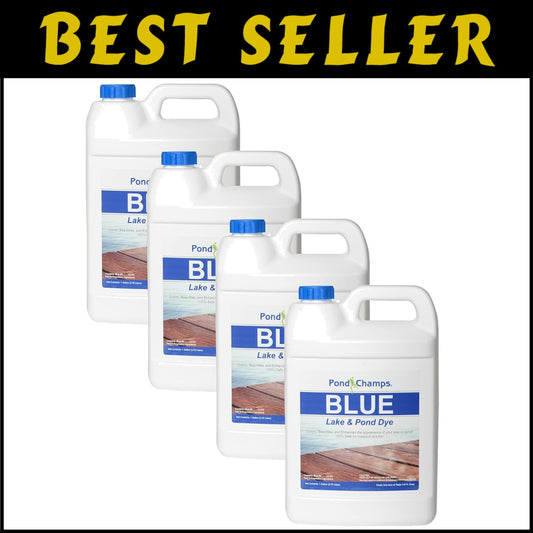 Royal Blue Pond Dye - 4 Gallon Value Pack for Healthy Fish and Vibrant Waters