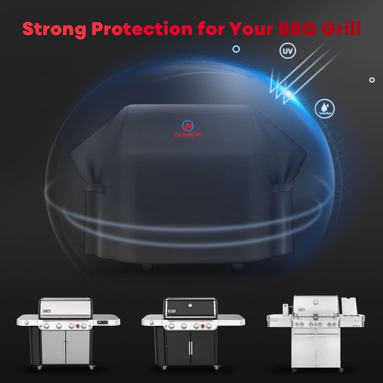 600D Heavy-Duty Waterproof BBQ Grill Cover - 72 Inch for Outdoor Protection