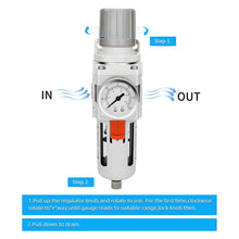 Load image into Gallery viewer, 1/2" NPT Air Filter Regulator Combo with 5 Micron Brass Element - 0-150 psi