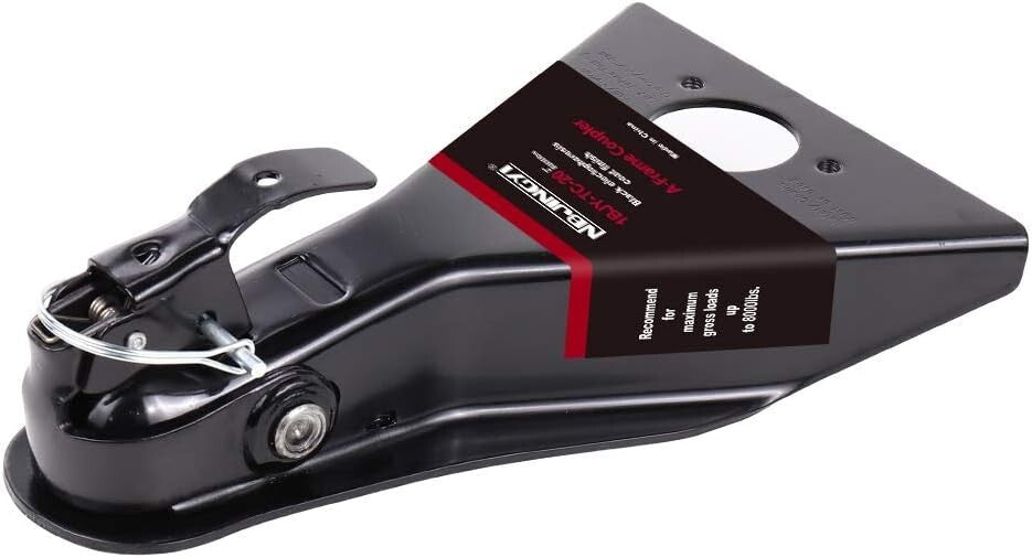 Lightweight 8000lbs A-Frame Hitch for Trailers - Yoke-Style with Black Finish