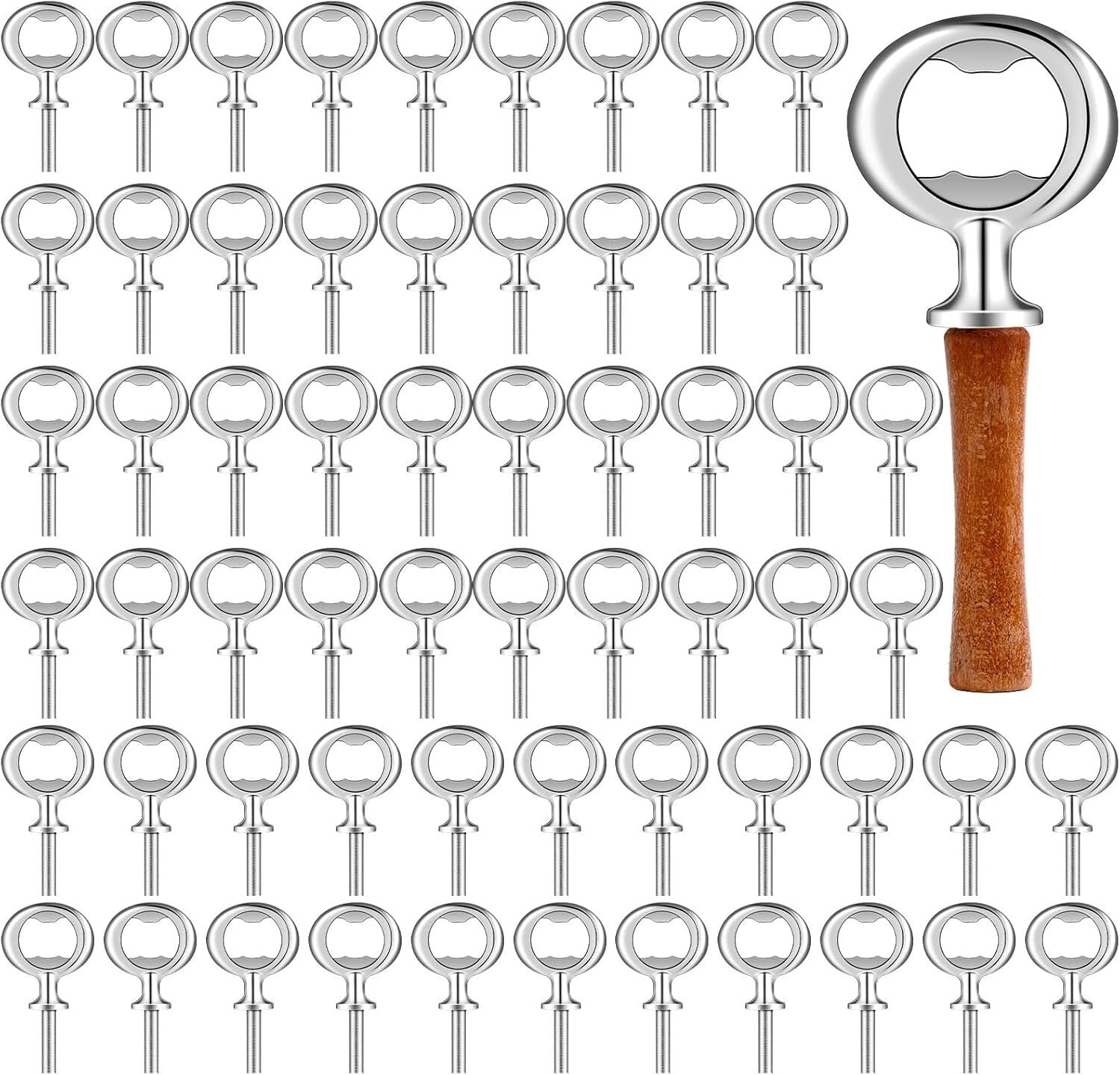 Durable Stainless Steel Blank Bottle Opener Set - Perfect for Weddings & DIY