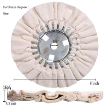 Load image into Gallery viewer, 7-Piece Airway Buffing Wheel Kit for Angle Grinder - 8" Diameter Cloth Set