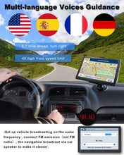 Load image into Gallery viewer, Professional 7-Inch GPS Tracker with Voice Command &amp; Free Lifetime Map Updates