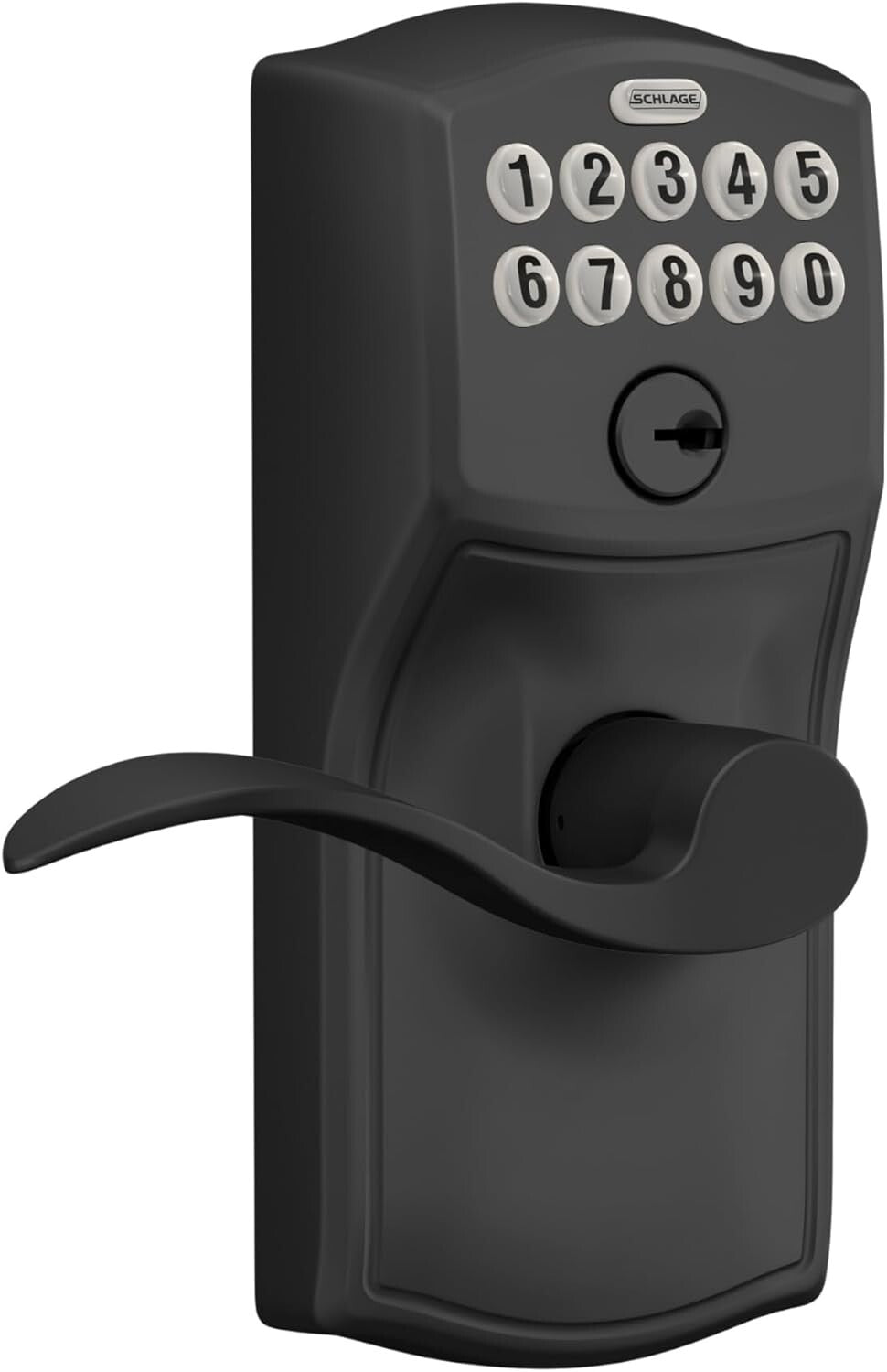 Durable Zinc Keypad Entry Lock - Matte Black Finish for Smooth Operation