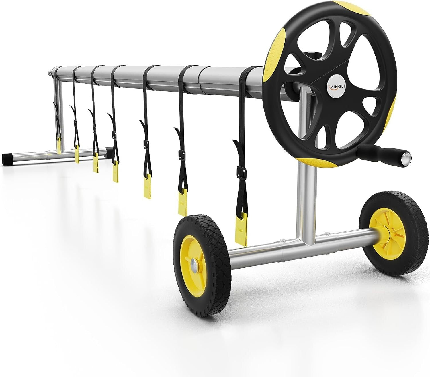 Adjustable In-Ground Pool Cover Reel - Easy Maneuver Solar Cover System