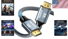 Load image into Gallery viewer, 40ft 8K HDMI 2.1 Cable with 48Gbps Speed - Ideal for Gaming &amp; Home Theater